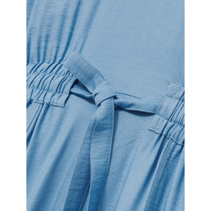 REISS CECILIA Shirred Waist Midi Shirt Dress